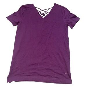 PINK Crisscross Purple Tee